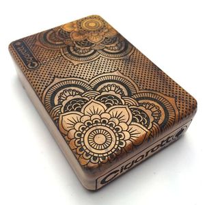 BOÎTES DESGIAN BOIS NATUREL Boîte à épices de table en bois de qualité supérieure imprimée avec compartiments séparés pour épices et - Product Image 4