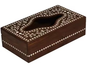 Porte-serviettes en bois finition naturelle, boîte à mouchoirs en bois de qualité supérieure, table, restaurants, hôtels, usage domestique - Product Image 4