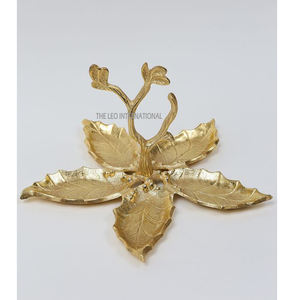 Decoración de eventos Aluminio Metal Acabado en oro Forma redonda Decoración para el hogar y la boda Cuenco japonés hecho a mano Pares de 3 - Product Image 5