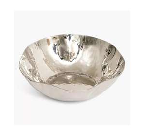 Bol à chocolat fini argent de forme ronde le plus vendu pour la portion de nourriture de salade - Product Image 1