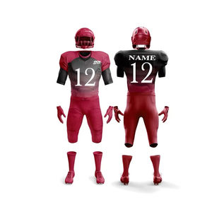 Uniforme de Fútbol Americano Personalizable para Hombre Adulto, 100% Poliéster, Manga Corta, Secado Rápido, Transpirable, Cuello en V, Logotipo Personalizado, Uniforme de Fútbol Americano de Alta Calidad - Product Image 1