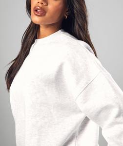 Ropa Deportiva ODM, Sudadera Holgada para Mujer, Diseño Personalizado con Patrón en Relieve, Sudadera Minimalista de Moda Femenina - Product Image 2