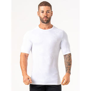 T-shirt de sport pour hommes Spandex Sports Short Sleeve Slim Fit Running T Shirt Male Workout Tee Tops Summer Fitness Clothing - Product Image 6