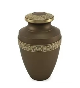 Elegantes urnas de cremación de metal con maravilloso acabado y diseño para suministros funerarios Urna de cremación de metal para adultos para cenizas humanas - Product Image 3