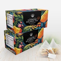 Thé personnalisé pour l'équilibre hormonal de la fertilité chez la femme adulte, thé aux herbes pour soulager les symptômes, 14 sachets de thé, feuilles de framboisier rouge, emballage cadeau
