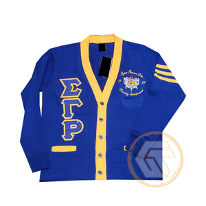 Cárdigan Griego Personalizado de Alta Calidad con Botones en la Parte Delantera, Bordado Acrílico de Sigma Gamma Rho, para Mujer, Informal, de Invierno - Product Image 3