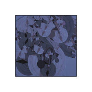 Gray Silk Square Scarf with Geometric Pattern - Product Image 2