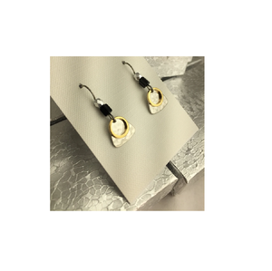 Pendientes largos de latón con superficies texturizadas pequeñas Austin 1920, juego de embalaje de joyería, pendientes de venta rápida, joyería con cuentas - Product Image 2