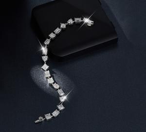 Pulsera personalizada de Plata de Ley 925 con diamantes cultivados en laboratorio, pulsera de tenis, nueva colección para mujer - Product Image 4