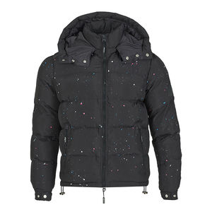High Quality Black Bubble <b>Padded</b> <b>Coat</b> All Over Print Down Oversized Puff Jaket Custom <b>Waterproof</b> Nylon Men puffer jacket - Product Image 2