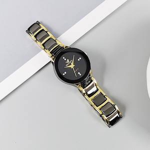 Montre de luxe à quartz pour homme, cadran noir, boîtier en acier inoxydable, affichage analogique, logo personnalisé disponible, vente chaude, OEM disponible - Product Image 4