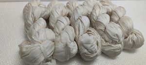 Cintas de Seda de Sari 100% Recicladas Hechas a Medida, Color Blanco Natural, Lavables, para Joyería, Artesanía, Tejido, Proyectos Ecológicos para Reventa - Product Image 5