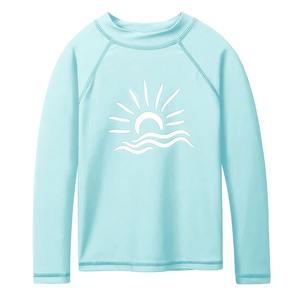 <b>Long</b> <b>Sleeve</b> Rash Guard <b>Swimsuit</b> UPF Swimwear Sun Suits Pure Color Sun Protective Beachwear Summer Surfing Suit 100% Polyester - Product Image 2