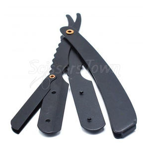 Rasoir droit avec logo personnalisé avec design durable et lame de rasage lisse pour barbiers et salons de coiffure - Product Image 4