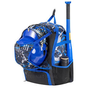 Bolsa de equipo de béisbol de ruedas altas Ruedas con asa retráctil Diseño personalizable Cuero de PU Bolsa de bate rodante ligera duradera - Product Image 1