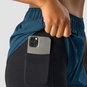 Pantalones cortos de gimnasio 2 en 1 para mujer con forro interior: de apoyo y flexibles, ideales para todo tipo de ejercicio y Deportes - Product Image 5