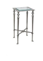Table basse combinée extensible en aluminium décorative moderne avec plateau en verre pour salon