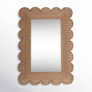 Espejo plano rectangular de ratán, decoración de baño única, decoración de pared interior hecha a mano India - Product Image 5