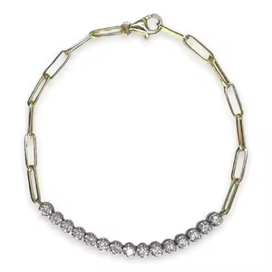 Pulsera de tenis para mujer de diseño único de Venta caliente/pulsera de joyería fina de oro amarillo de diamante de moissanita 10K/14K - Product Image 3