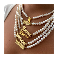 Dropship Diy Collier Personnalisé 14K 18K 24K Bijoux en or Collier en acier inoxydable avec plaque d'identification Bijoux personnalisés