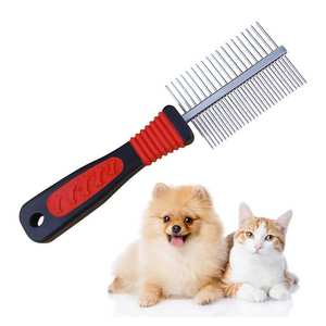 Peine de Precisión para Mascotas con Mango de Acero Inoxidable, Plegable y con Tecnología Láser, Duradero para un Uso Prolongado - Product Image 1