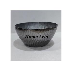 Bol à chocolats martelés en aluminium Couleur argent Forme ronde Bol de service à dessert à un prix abordable - Product Image 3