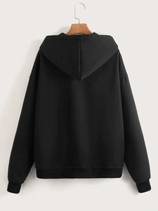 Conjunto de Sudadera con Capucha y Pantalones Cortos de Lona con Logotipo Frontal y Pedrería para Mujer, de Alta Calidad, al por Mayor - Product Image 5