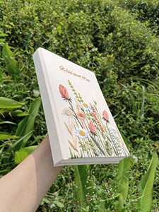 LABON Custom Hand Embroidered <strong>Notebook</strong> Handmade Fabric Diary Daisy <strong>Notebook</strong> Fabric <strong>Hard</strong> <strong>Cover</strong> Journal Personalized <strong>Notebook</strong> - Product Image 3