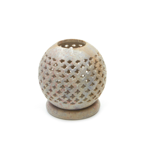 Fournisseur en gros de bougeoirs en pierre de savon naturelle faits à la main gravés, bougeoirs à thé de qualité supérieure, décoration festive pour la maison au prix d'usine en provenance d'Inde - Product Image 3