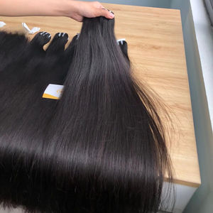 Vente en gros d'extensions de cheveux humains lisses et naturels vietnamiens Super Double Raw 100% 8-32 pouces HD Lace Remy Grade All à donneur unique - Product Image 2