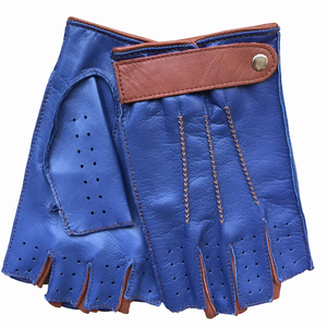 Gants de conduite en cuir doux au toucher Fermeture à bouton classique Gants de conduite pour hommes Poignée en cuir Gants de conduite à coutures durables - Product Image 6