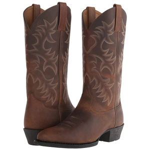 Bottes de cheval en cuir de haute qualité pour hommes, nouvelles, à longue fermeture éclair, bottes de cheval en cuir véritable, bottes hautes, matière en cuir avec logo personnalisé - Product Image 3