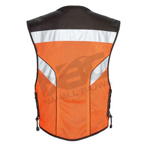 Chaleco de seguridad de motorista con múltiples bolsillos y cremallera para hombre, chaqueta de trabajo de verano con diseño y tamaño personalizados. - Product Image 2
