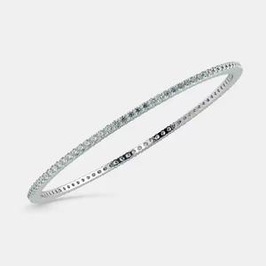 14K White Gold Round Cut Tennis <b>Bracelet</b> Elegant Jewelry for Special Occasions <b>Moissanite</b> <b>Bracelets</b> - Product Image 1