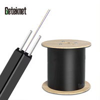 Cable de Fibra Óptica GETEKnet OEM ODM para Redes de Internet FTTH, 1KM, 1, 2, 4, 6, 8 Hilos, Monomodo 9/125 LSZH G657a FRP/Acero