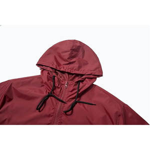 Nouvelle tendance hommes étanche à l'eau coupe-vent vestes hommes à capuche résistant à l'eau fermeture à glissière Polyester tissu hommes vestes - Product Image 3