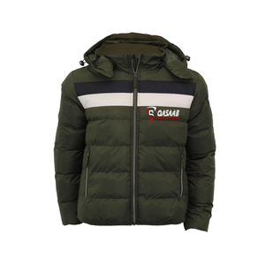 Patchwork Hommes Mode Conception Personnalisée Hiver Réchauffé Décontracté Imperméable Coupe-Vent Polyester Coton À Capuche Puffer Vestes - Product Image 1