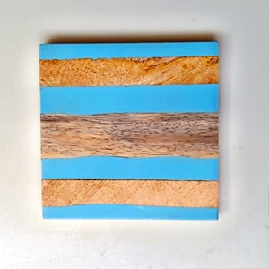 MARBLE WOODEN Custom Material Coaster Set Classic Style <b>round</b> Stone Pads for Kitchen Made in India - Product Image 5