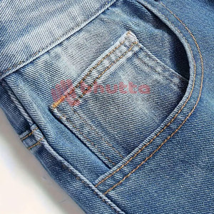 Venta caliente de los hombres de moda transpirable sólido 100% algodón Casual Denim Jeans Shorts Precio barato al por mayor personalizable - Product Image 4