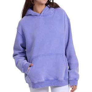 Sweat-shirts surdimensionnés pour femmes fabriqués au Pakistan, lavés à l'acide, lourds, en molleton de coton, confortables - Product Image 4