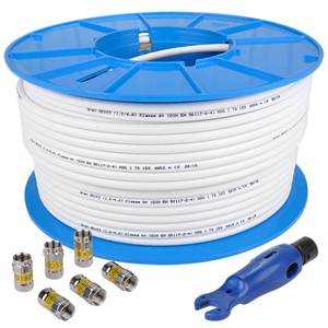 Cavo coassiale Ören HD 103 Classe A+ incluso 6 connettori e spelafili 40 m - Product Image 1
