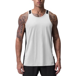 Débardeur Homme Longline Slim Fit en Maille Polyester Spandex Extensible Confortable et Tendance avec Motif à Panneaux Uni - Product Image 5