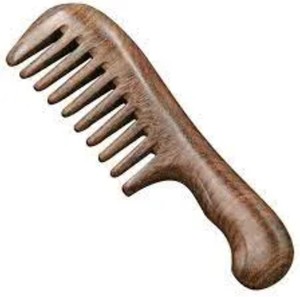 Peine natural de madera antiestático hecho a mano acabado liso con mango de madera para el Salón del hogar o de viaje viene en caja - Product Image 2
