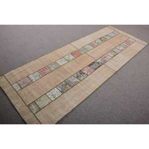 3,2x8,5 ft Turkish <b>Runner</b> Rug, Brown <b>Red</b> Vintage Floral Wool Rug - Product Image 2