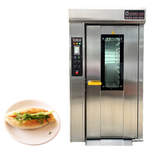 Oem Vente en gros Four rotatif à 16 plateaux avec chariot Altuntop Four de cuisson du pain PE & Moteur de palette en bois Usine de pain pour four 1hp - Product Image 1