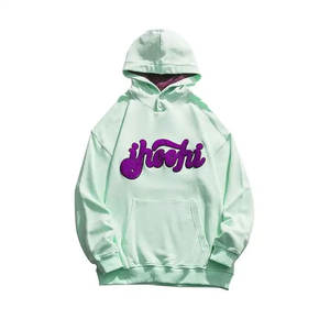 Sudadera con capucha de piel desgastada de gran tamaño personalizada para hombre, 300 gramos, estampado de hojaldre de alta calidad, ropa de calle recortada de invierno 100% algodón - Product Image 5