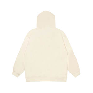 Pull-over à capuche brodé en chenille avec logo personnalisé pour hommes Sweat-shirt confortable sans ficelle avec broderie de serviette surdimensionnée - Product Image 4