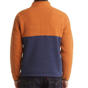 Pull à demi-fermeture éclair en coton 1/4 pour hommes chandails en polaire tricotée respirante pour hommes vente en gros OEM pull décontracté avec fermeture éclair - Product Image 3