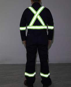 Vêtements de travail réfléchissants en coton confortable avec logo personnalisé pour hommes, combinaisons ignifuges FRC FR, uniformes de sécurité étanches à l'eau - Product Image 4