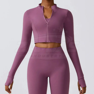Conjunto de Yoga de 3 Piezas para Mujer, Ropa Deportiva Profesional de Fábrica, Secado Rápido, Transpirable, con Patrón Sólido sin Costuras - Product Image 6